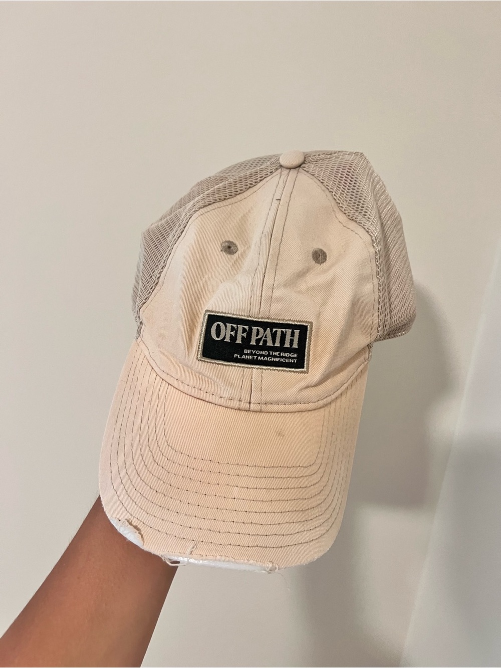 H&M Beige Mesh Trucker Hat